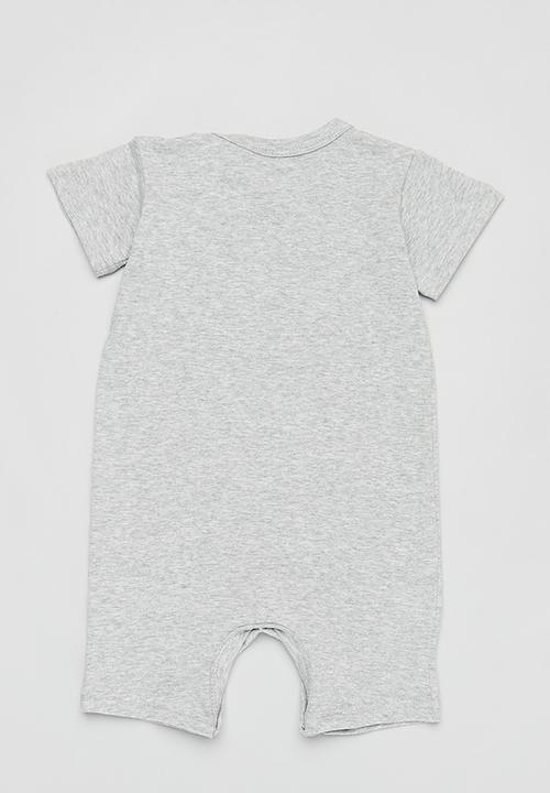 Pop Candy - 2 Pack short sleeve romper - grey/white