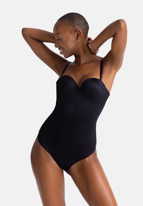 DORINA - Sublime sculpt light padded thong bodysuit - black