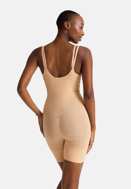 DORINA - Absolute sculpt open bust romper - beige