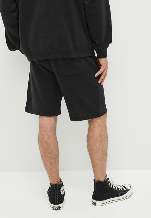 Converse - Converse Go-To Embroidered Star Chevron Standard Fit Fleece Short - Black