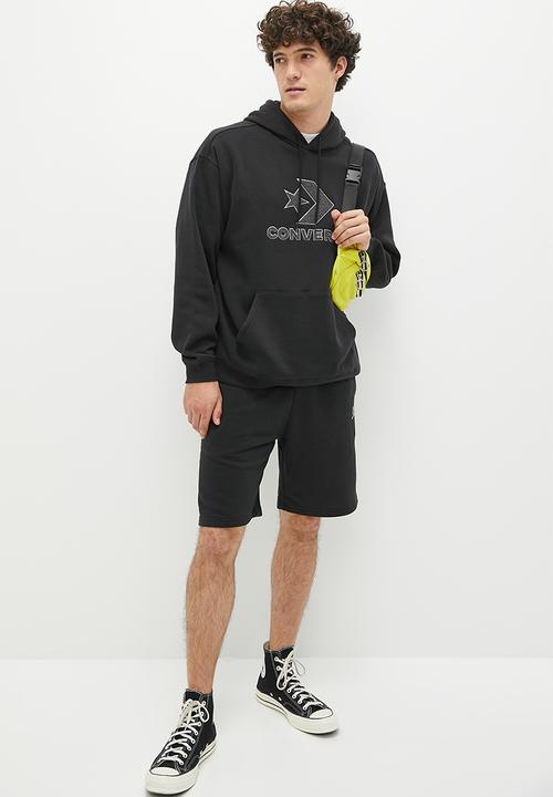 Converse - Converse Go-To Embroidered Star Chevron Standard Fit Fleece Short - Black
