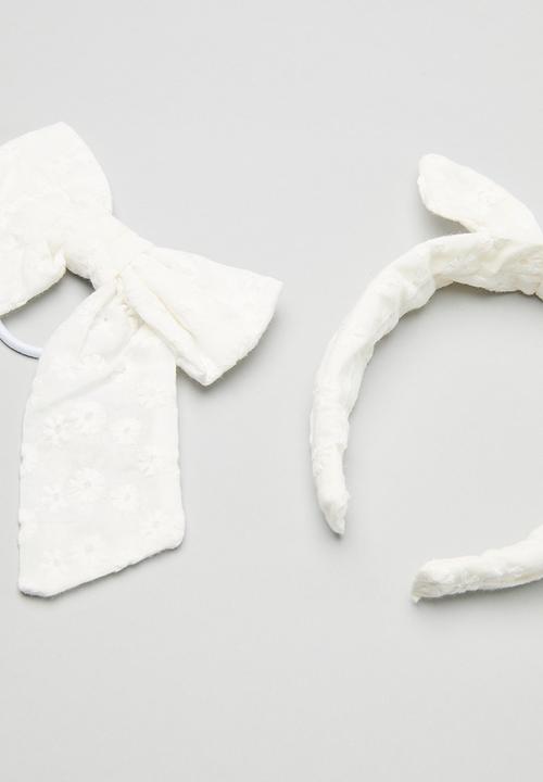 Cotton On - Bailee Bow Pack - Vanilla/Broderie