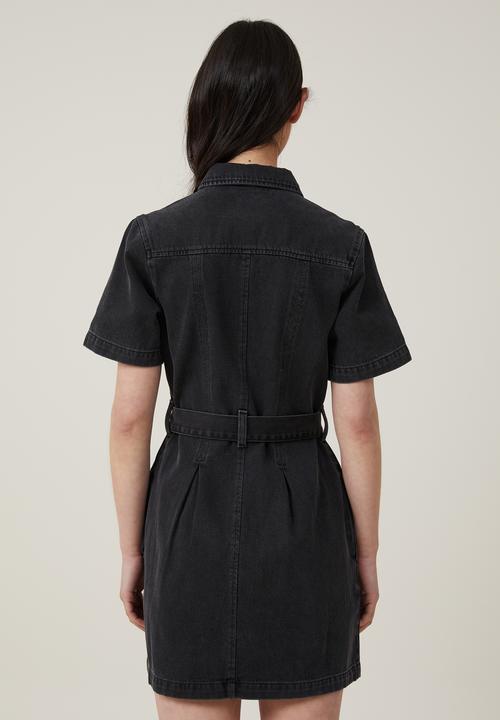 Cotton On - Denim Mini Dress - Graphite
