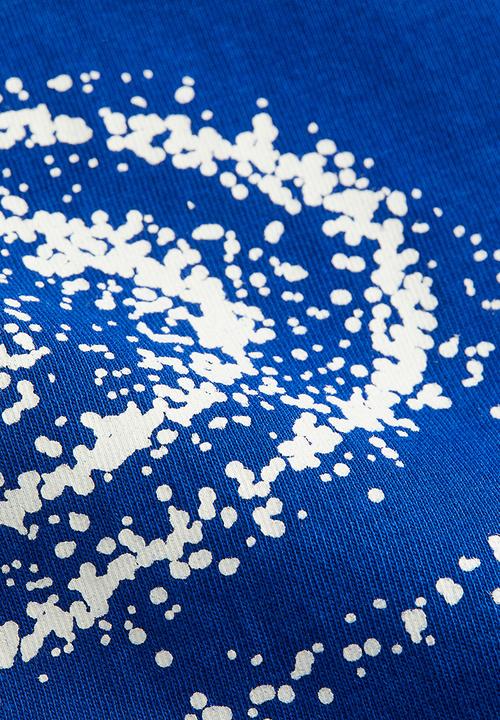 H&M - Printed cropped top - bright blue ocean deep 