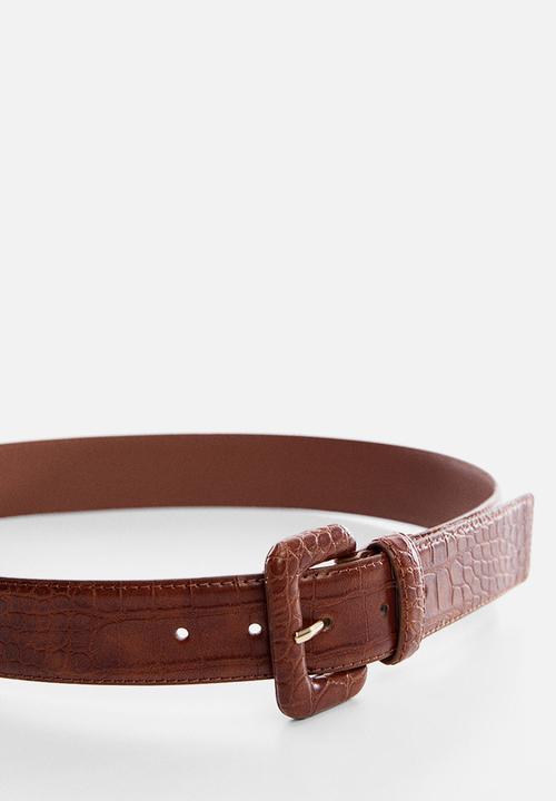 MANGO - Belt aline - brown