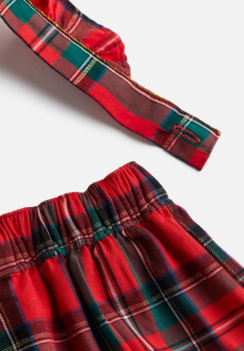 H&M - 2-Piece skirt and top set - red checked