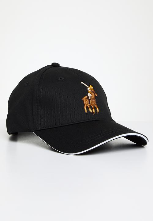 POLO - 6 Panel equestrian peak - black