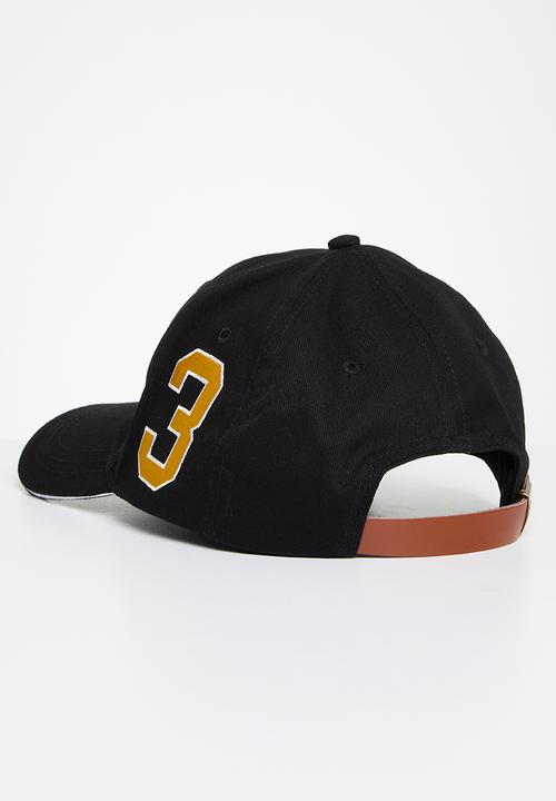 POLO - 6 Panel equestrian peak - black