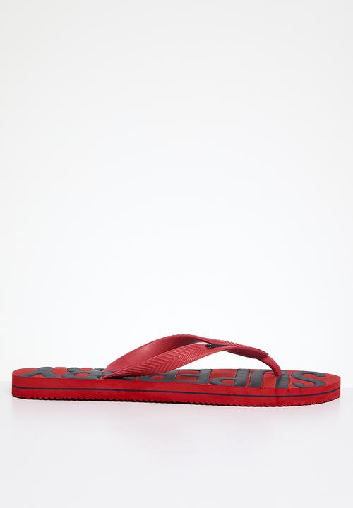 Superdry. - Vintage vegan flip flop - varsity red
