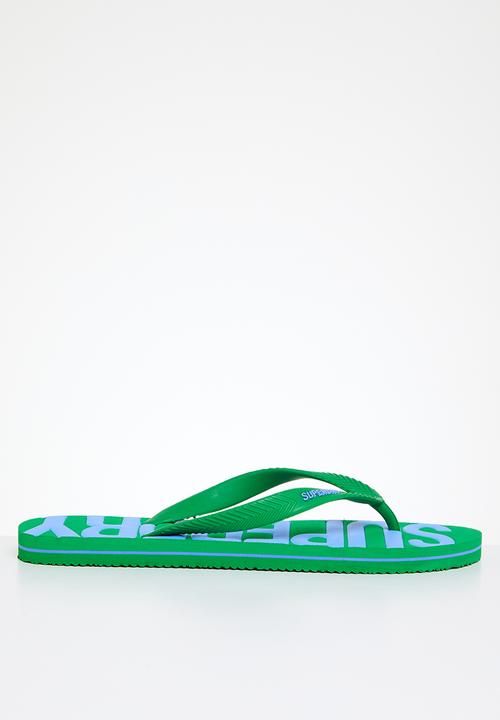 Superdry. - Vintage vegan flip flop - botanical green