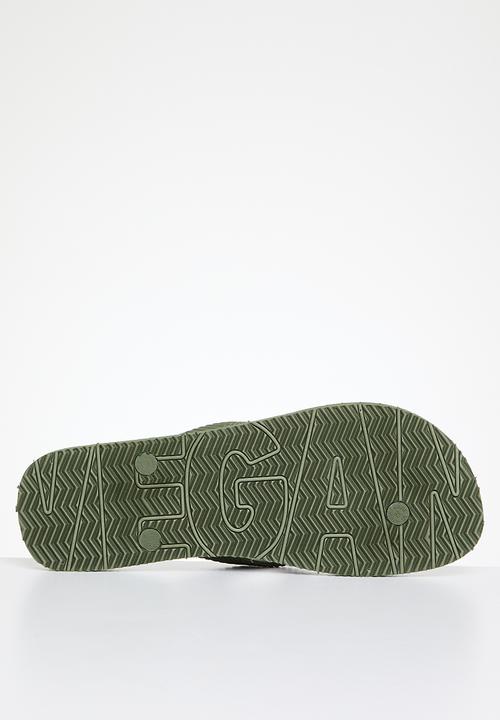 Superdry. - Vintage vegan flip flop - olive khaki