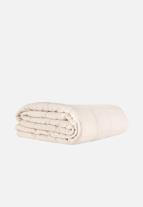 Hertex Haus - Square Dance Quilt Bed Throw - Oyster