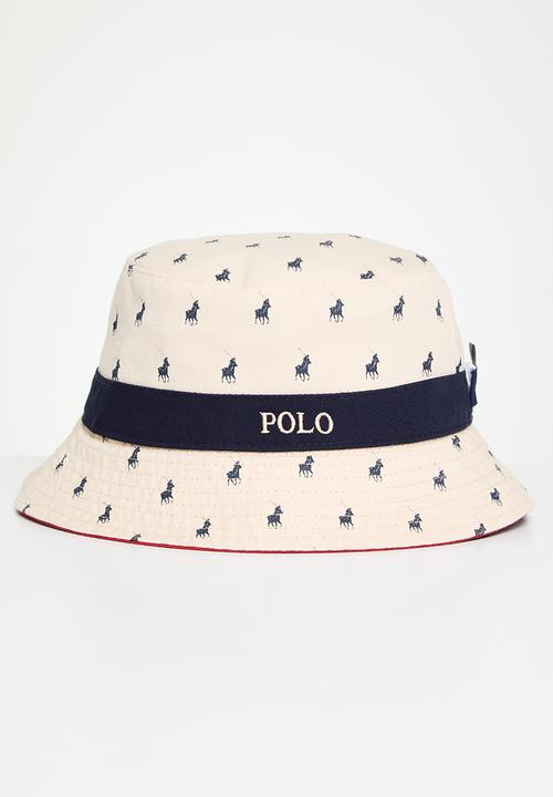 POLO - Monogram reversible bucket - red