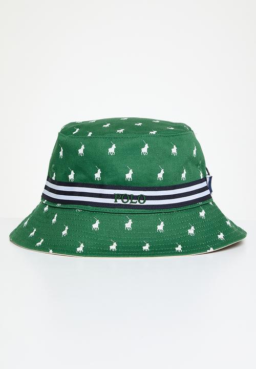 POLO - Monogram reversible bucket - green