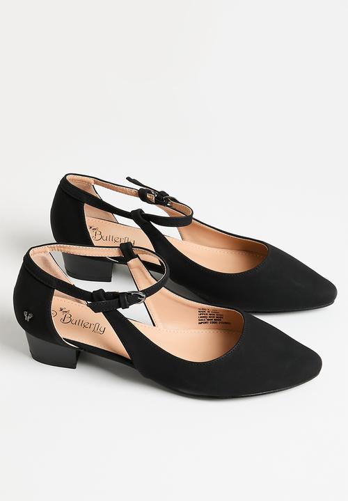 Butterfly Feet - Sling 5 block heel - black
