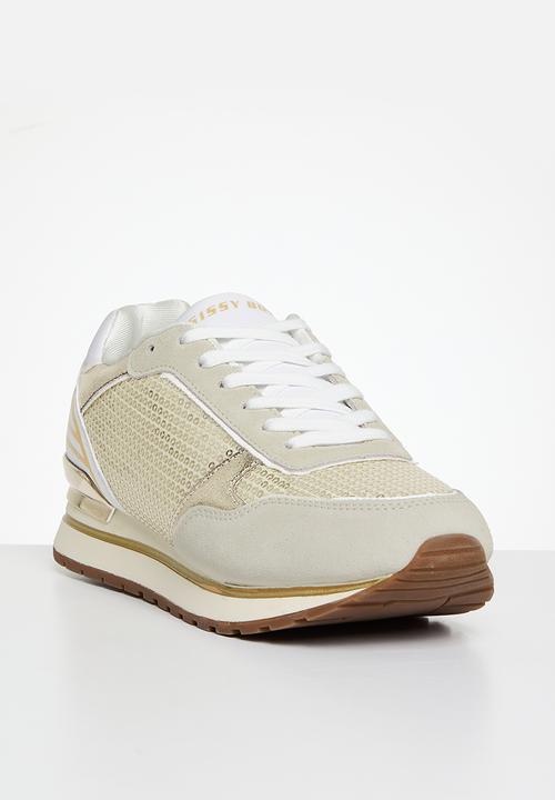 SISSY BOY - Set in sequins sneaker - gold