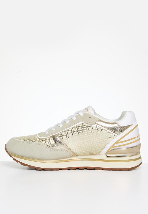 SISSY BOY - Set in sequins sneaker - gold
