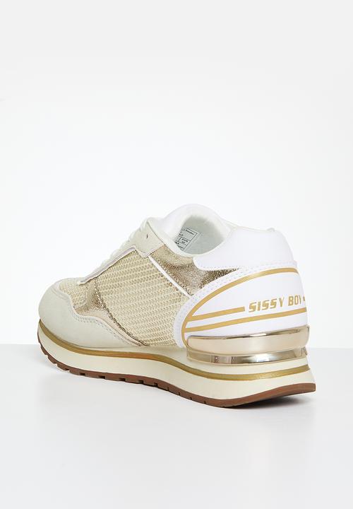 SISSY BOY - Set in sequins sneaker - gold