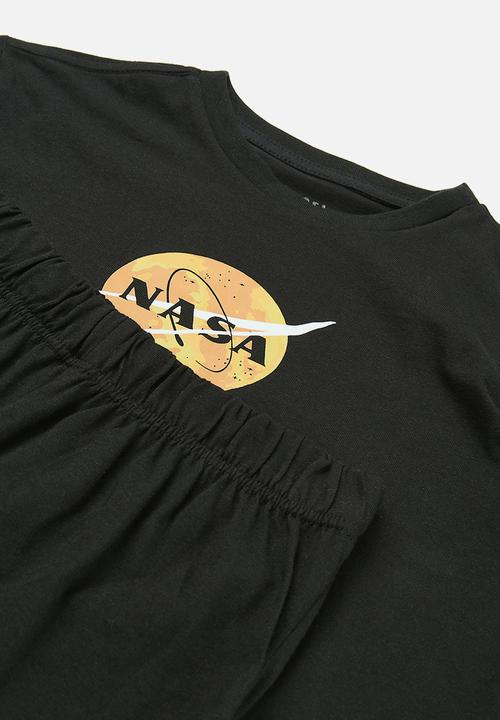 Rebel Republic - Nasa summer pj set - black