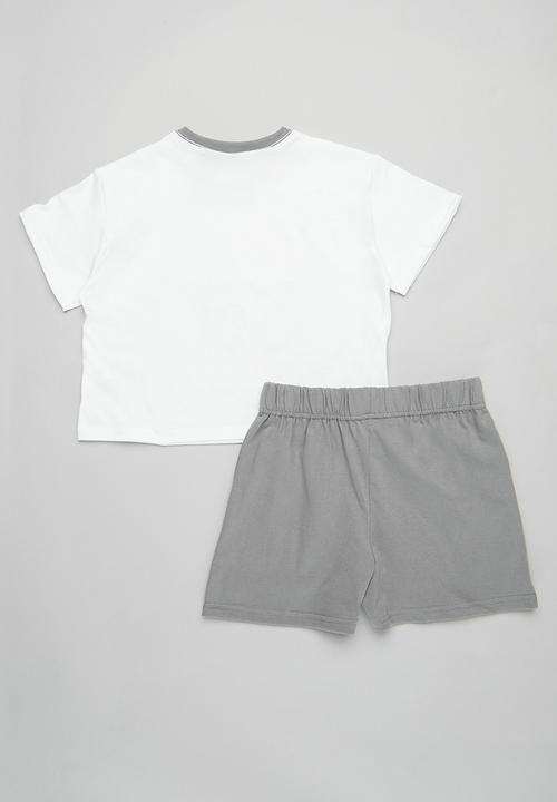 Rebel Republic - Pj set - white & grey