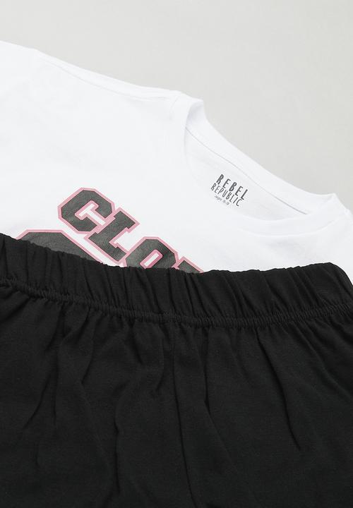 Rebel Republic - Pj set - white & black