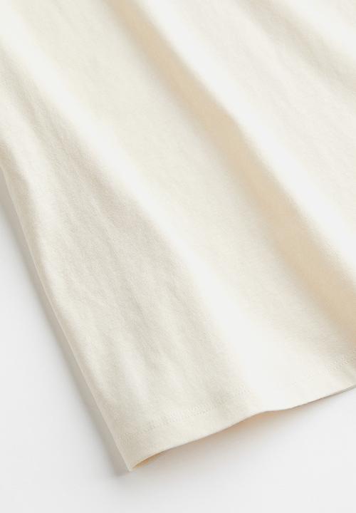 H&M - Fitted t-shirt - light beige