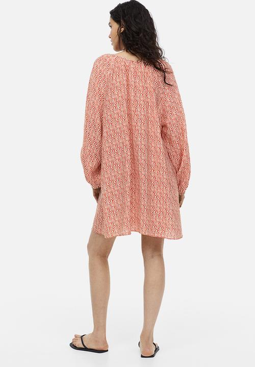 H&M - A-line dress - dark orange patterned