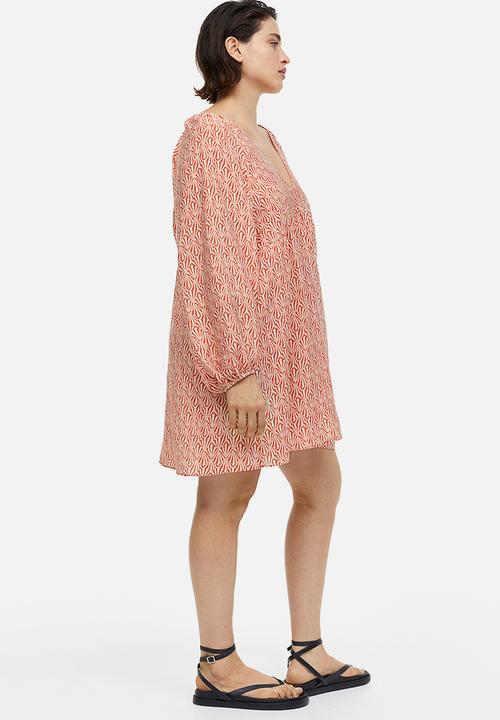 H&M - A-line dress - dark orange patterned