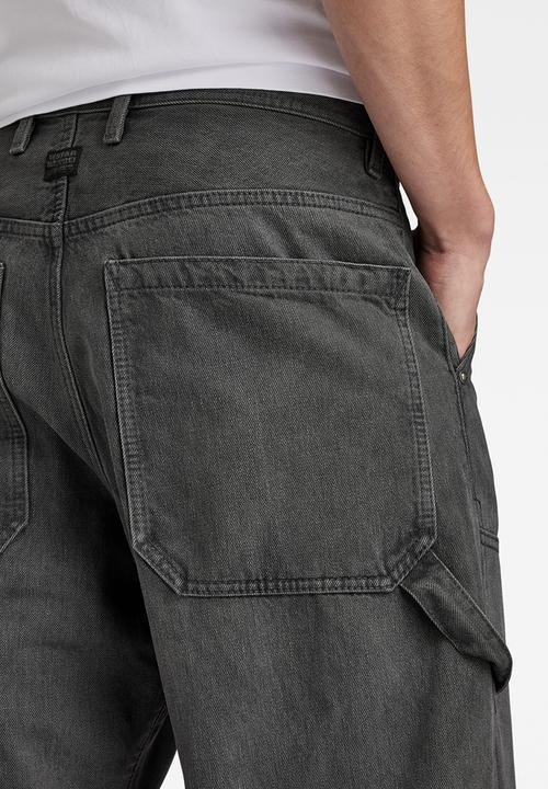 G-STAR - Carpenter 3D Loose Universe black denim - faded black ink