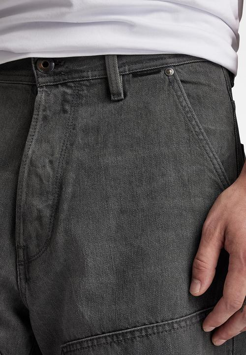 G-STAR - Carpenter 3D Loose Universe black denim - faded black ink