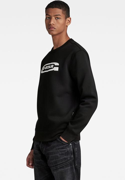 G-STAR - Old school logo r sw Pacior sweat r - dk black