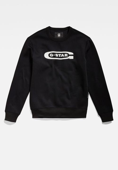 G-STAR - Old school logo r sw Pacior sweat r - dk black