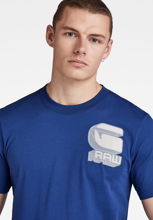 G-STAR - Shadow gr slim r t Compact jersey o - ballpen blue