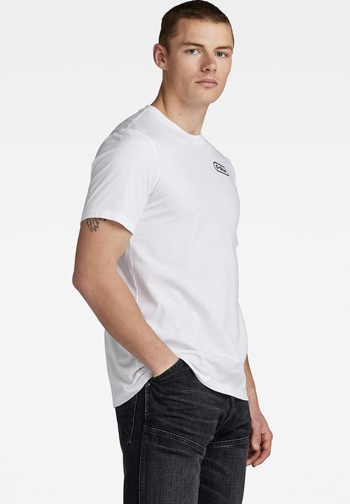 G-STAR - Back gr slim r t Compact jersey o - white