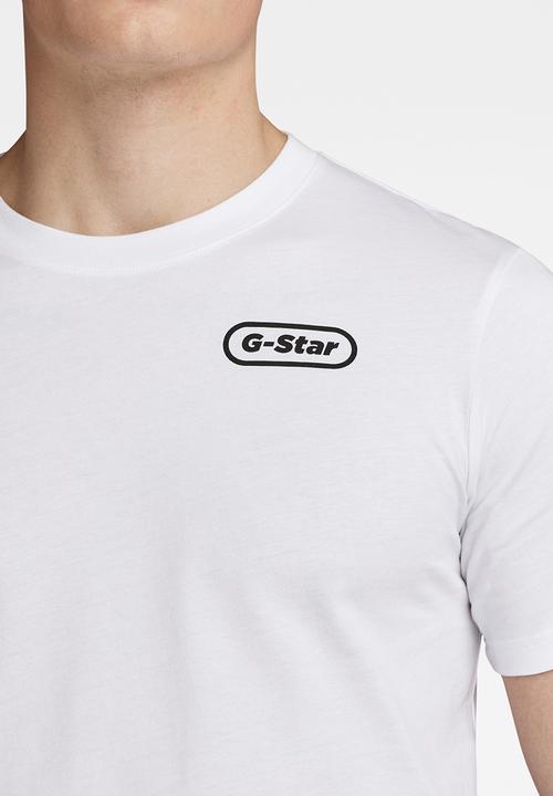 G-STAR - Back gr slim r t Compact jersey o - white