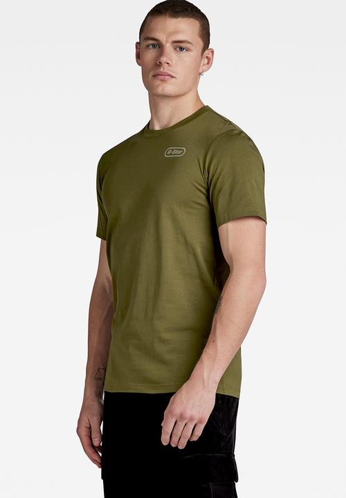 G-STAR - Back gr slim r t Compact jersey o - dark olive