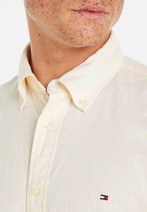 Tommy Hilfiger - 1985 Flex oxford stripe rf shirt  - yellow