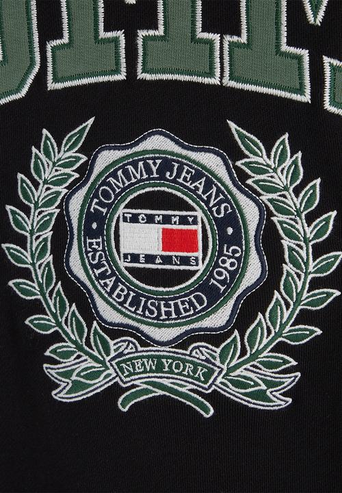 Tommy Hilfiger - Tjm boxy college graphic crew - black