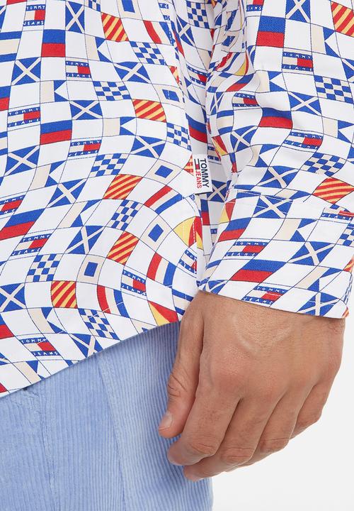 Tommy Hilfiger - Tjm ovz archive aop shirt - white