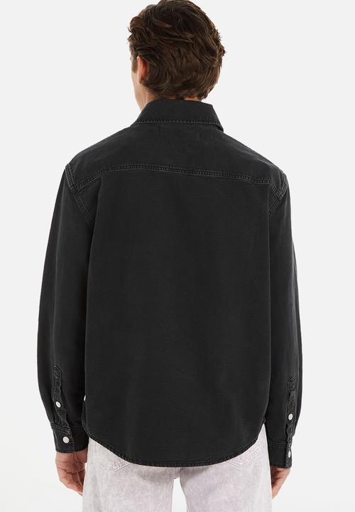 Calvin Klein - Canvas relaxed linear shirt - ck black