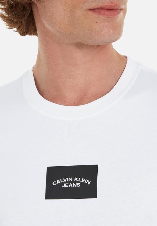 Calvin Klein - Small center box tee - bright white