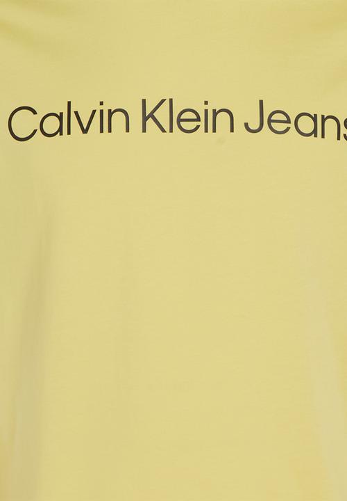 Calvin Klein - Institutional logo slim tee - yellow sand