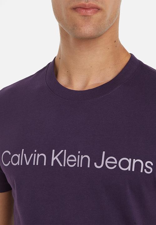 Calvin Klein - Institutional logo slim tee - purple velvet