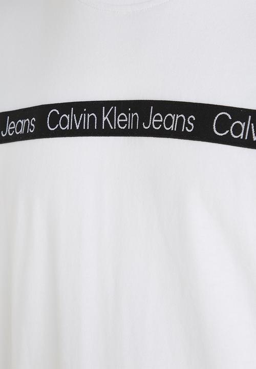 Calvin Klein - Logo tape tee - bright white