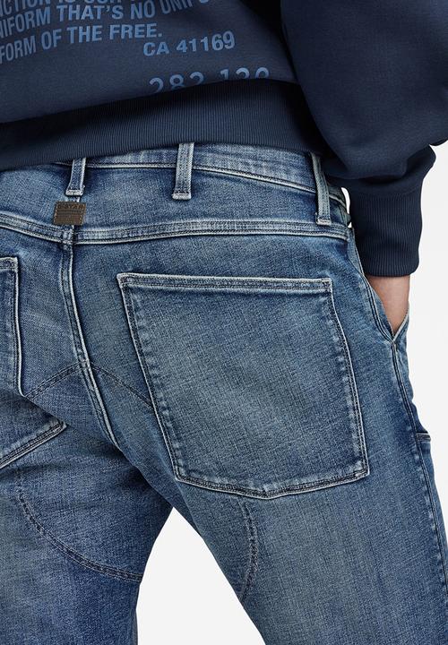 G-STAR - 5620 3D zip knee skinny heavy elto pure superstretch - faded cascade
