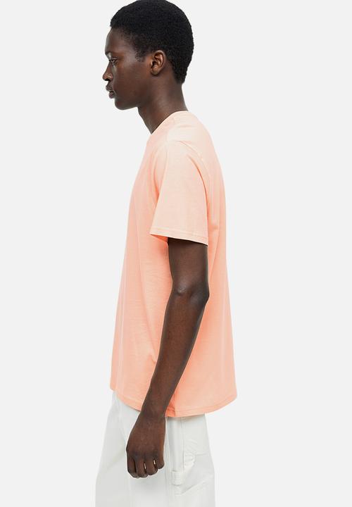 H&M - Regular fit round-neck T-shirt - peach pink