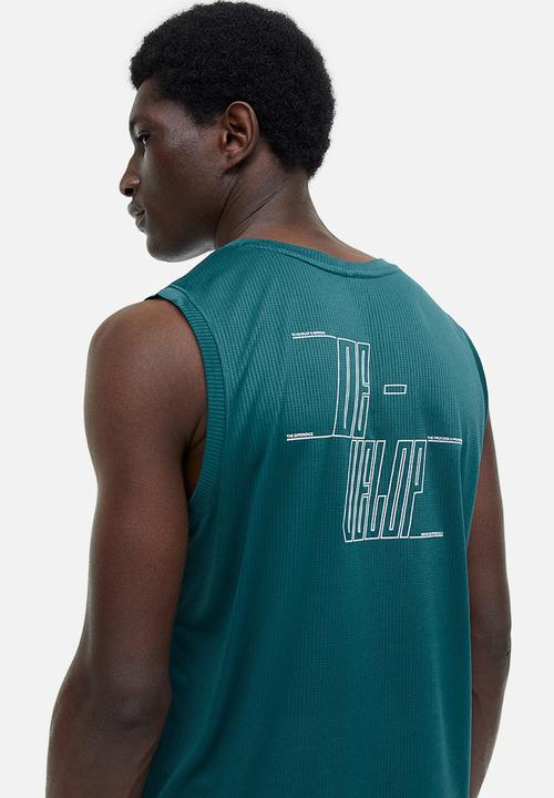 H&M - Drymove™ running vest top - dark turquoise develop 