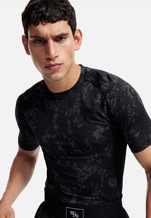 H&M - Drymove™ sports T-shirt - dark grey patterned