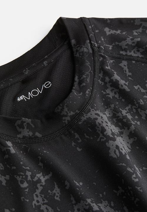 H&M - Drymove™ sports T-shirt - dark grey patterned