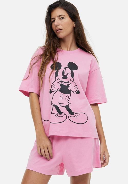 H&M - Cotton jersey pyjamas - pink mickey mouse